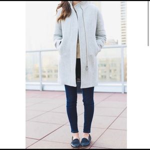 J. Crew City Cocoon Coat Gray